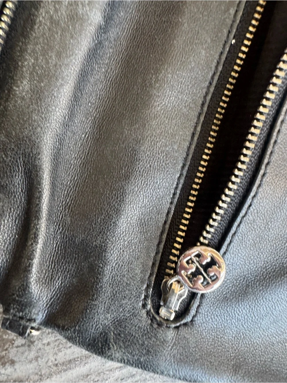 Tory Burch Reva Croc Embossed Patent Leather Fold over clutch bag